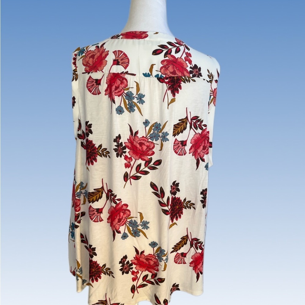 LOFT Floral Print Blouse - Cream and pink size 20 brand new - Picture 2 of 7